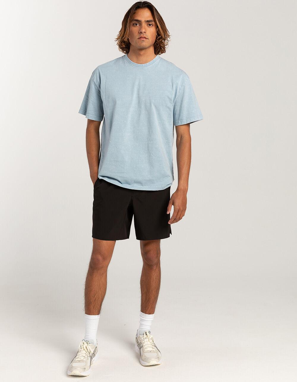 RSQ Mens Acid Wash Oversized Tee - LIGHT BLUE Product Image