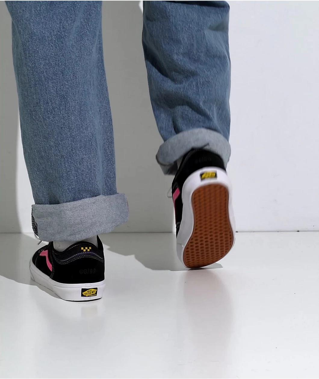 Vans Skate Rowley Suede Black & Pink Skate Shoes Product Image