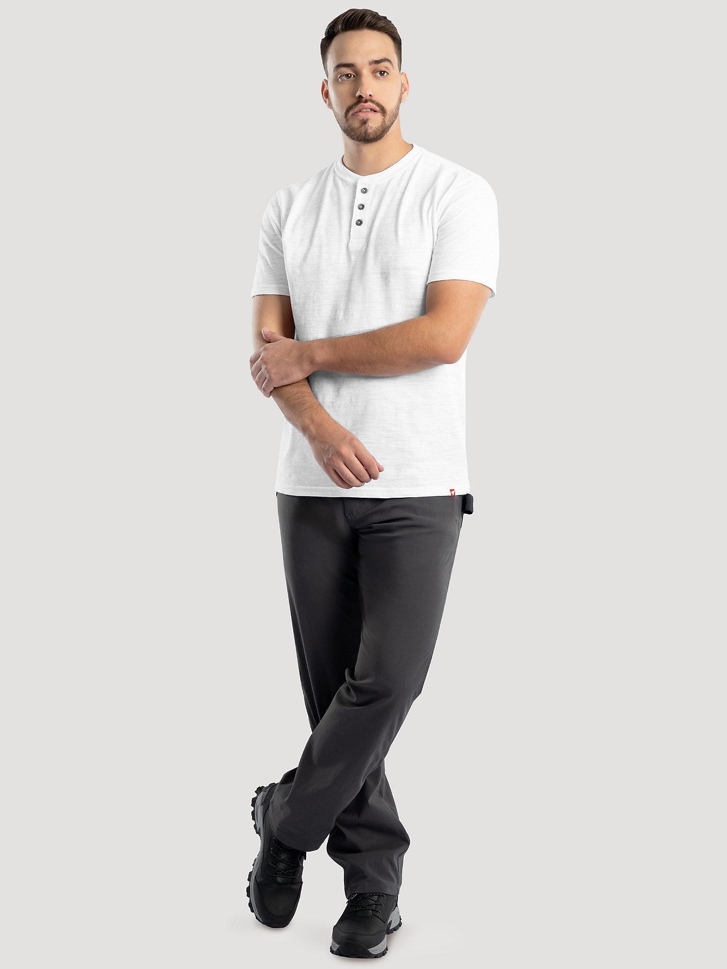 Men's Slub Knit Henley in Bright Product Image
