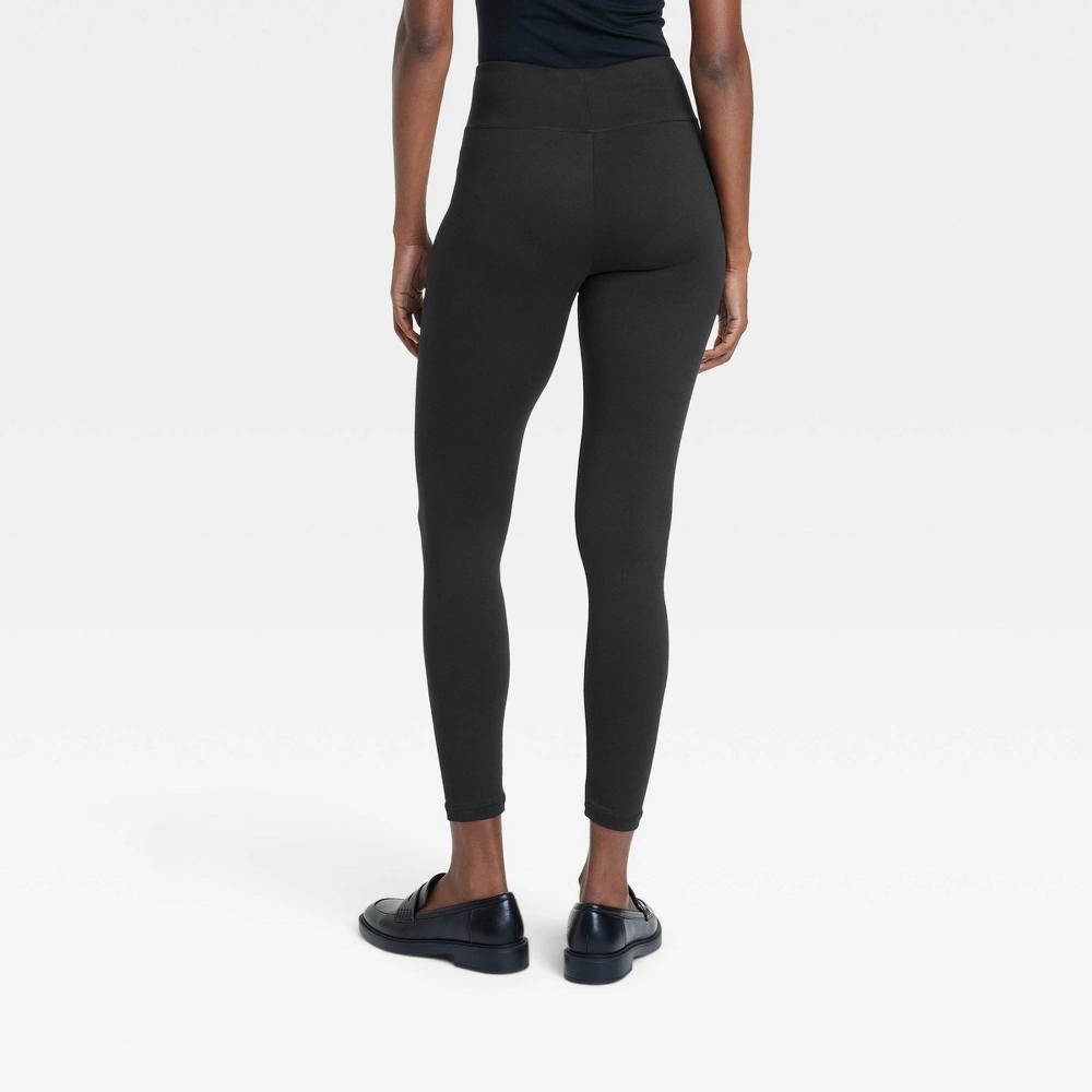 Women's Supersoft Leggings with Wide Waistband - A New Day™ XL: Mid Rise, Ankle Length, Pull-On Product Image