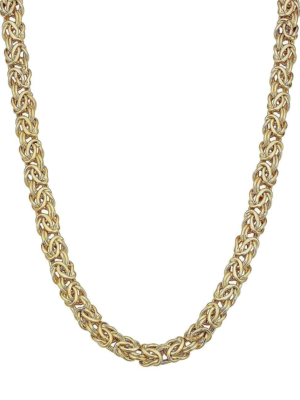 Womens 14K Yellow Gold Byzantine Necklace Product Image