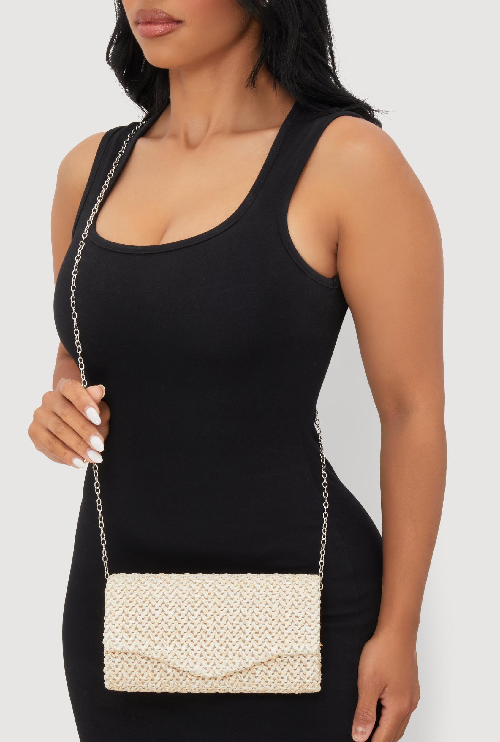 Straw Envelope Clutch Bag Female Product Image