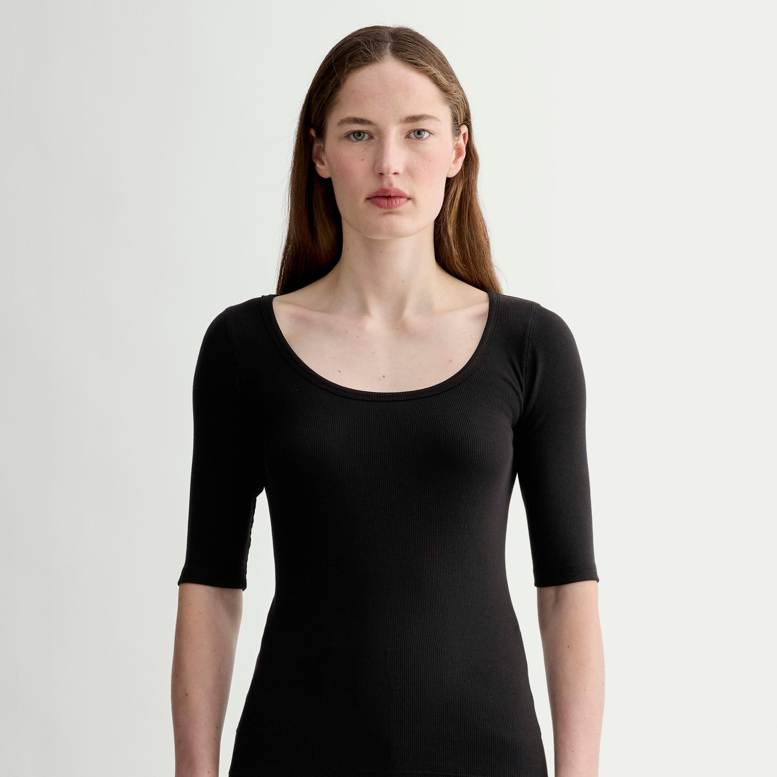 Womens Luxe Rib Scoop-Neck T-Shirt by Everlane Product Image