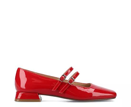 Journee Gredah Double Buckle Womens Mary Jane Dress Flats Product Image
