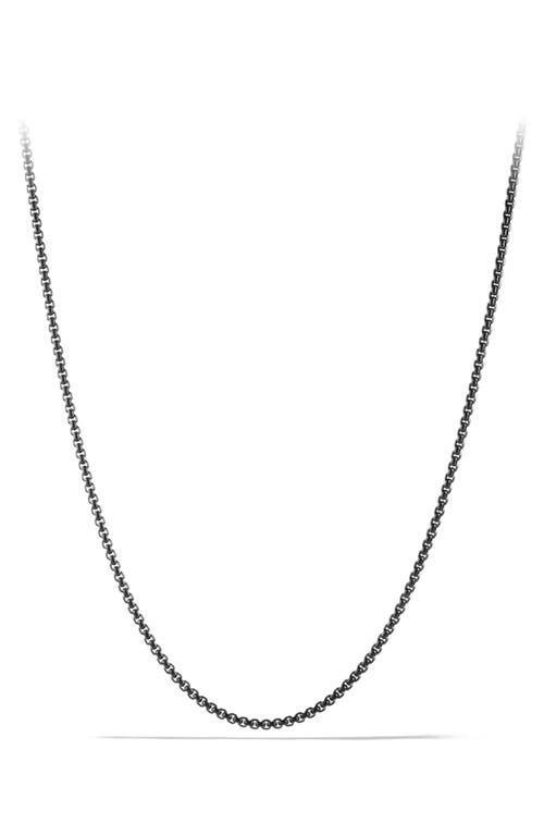 David Yurman Gray Titanium & Stainless Steel Small Box Chain Necklace, 18 Product Image