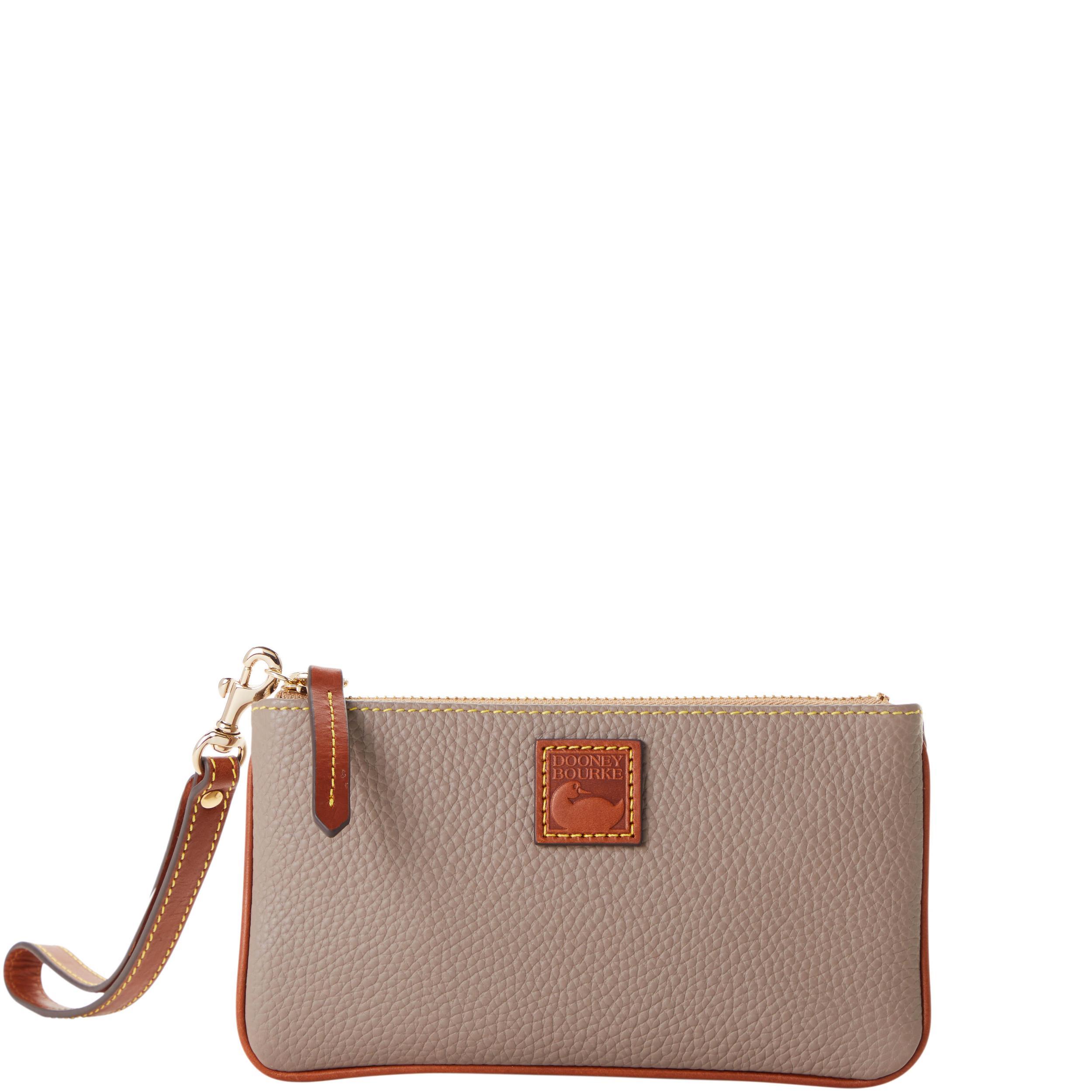 Dooney & Bourke Womens Pebble Grain Medium Leather Wristlet in Wine Product Image