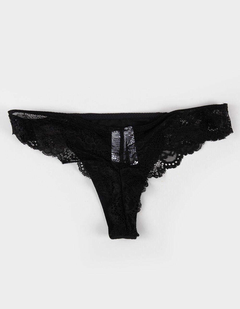 FULL TILT Lace Side Thong - PINK Product Image