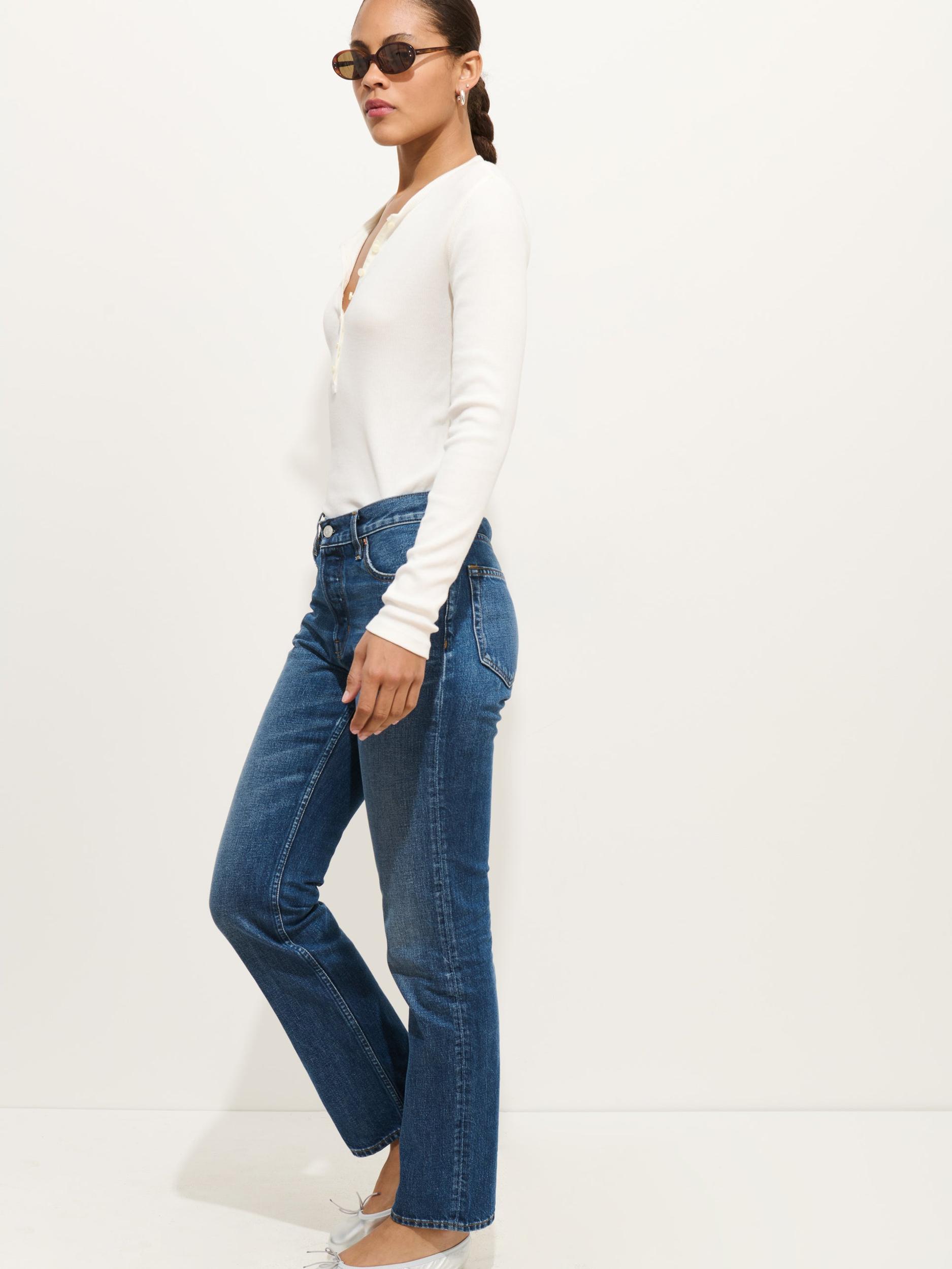 Jane Mid Rise Straight Jean Product Image