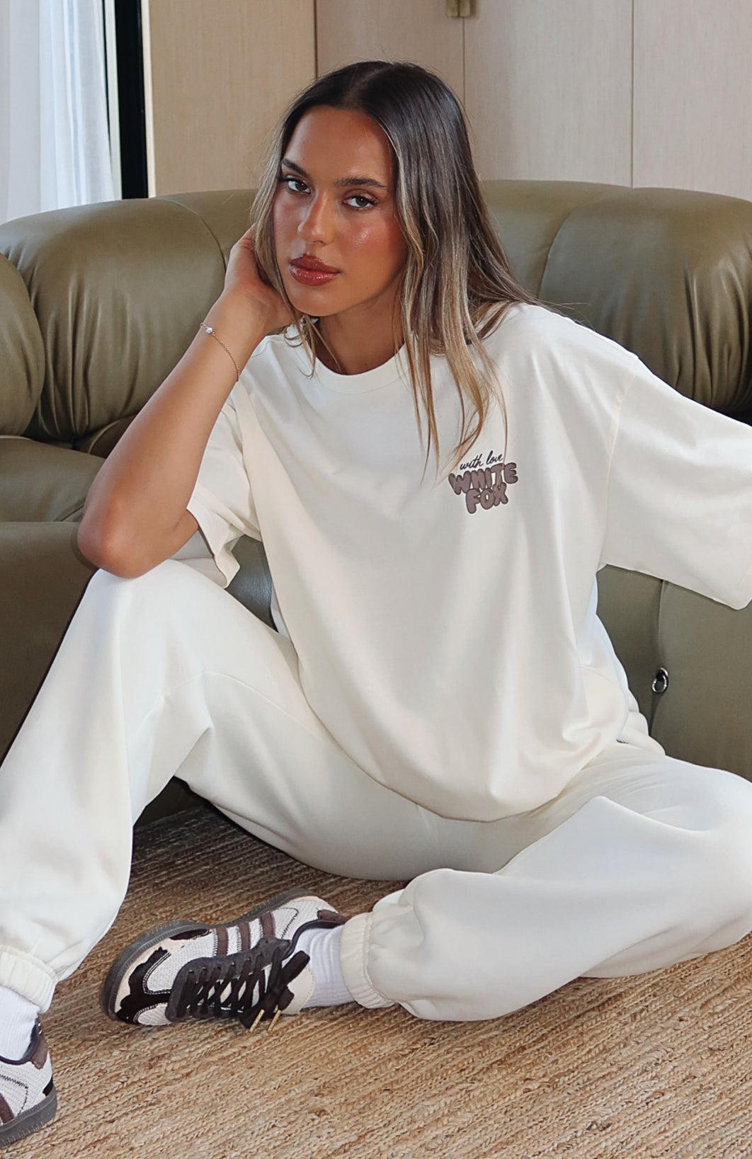 With Love Always Oversized Tee Cream Product Image