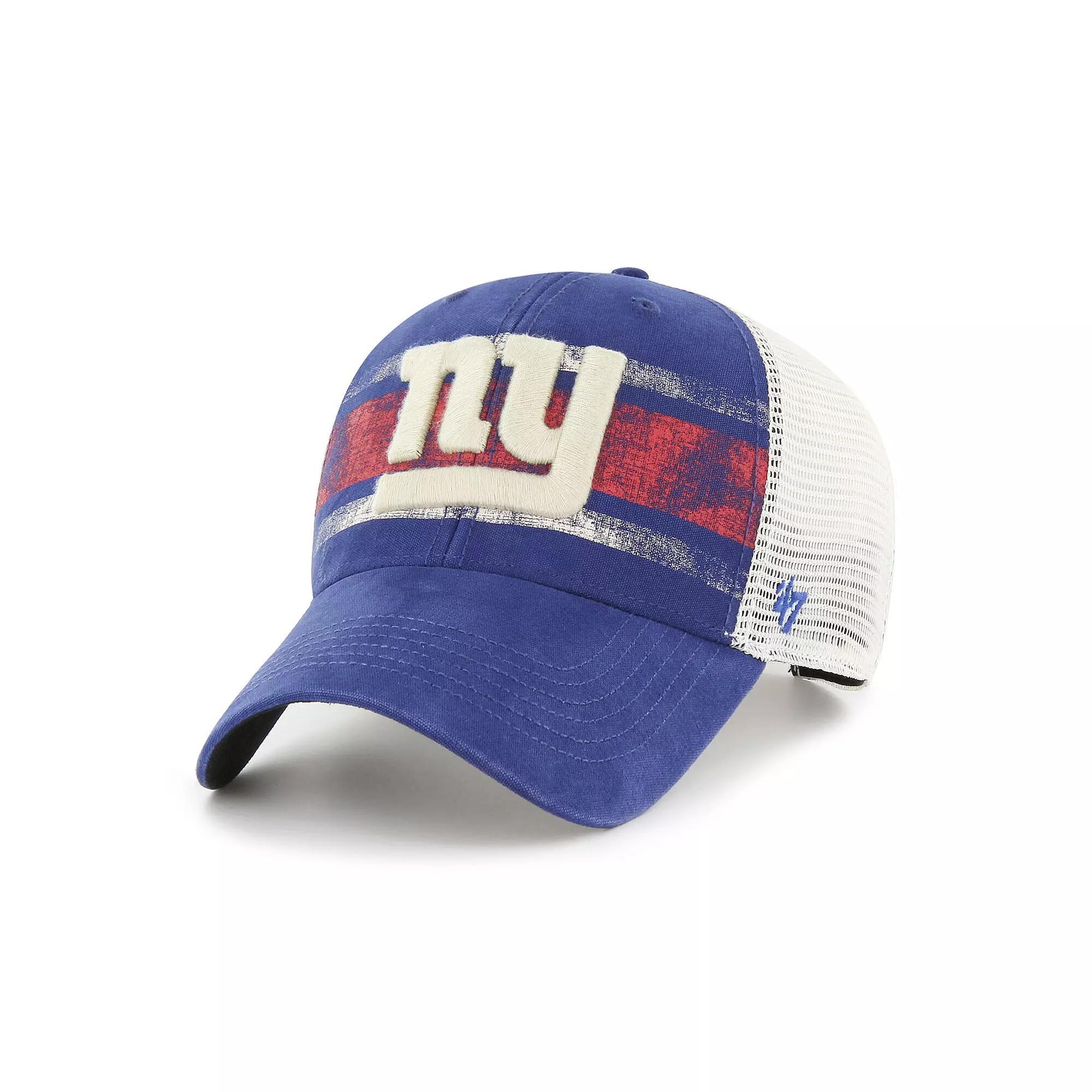Men's '47 Royal/White New York Giants Interlude MVP Trucker Snapback Hat, Blue Product Image