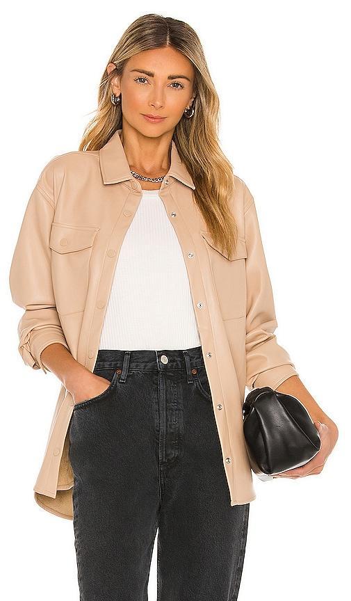 Frida Vegan Leather Shirt Bardot Product Image