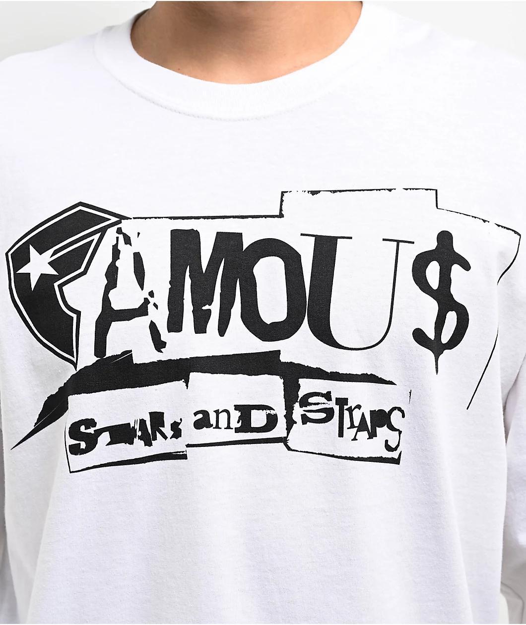 Famous Stars & Straps Cut And Paste White Long Sleeve T-Shirt Product Image