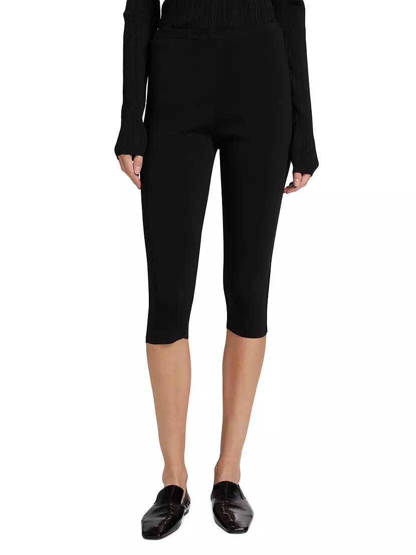 Womens Jersey Knit Slim-Leg Capri Pants Product Image