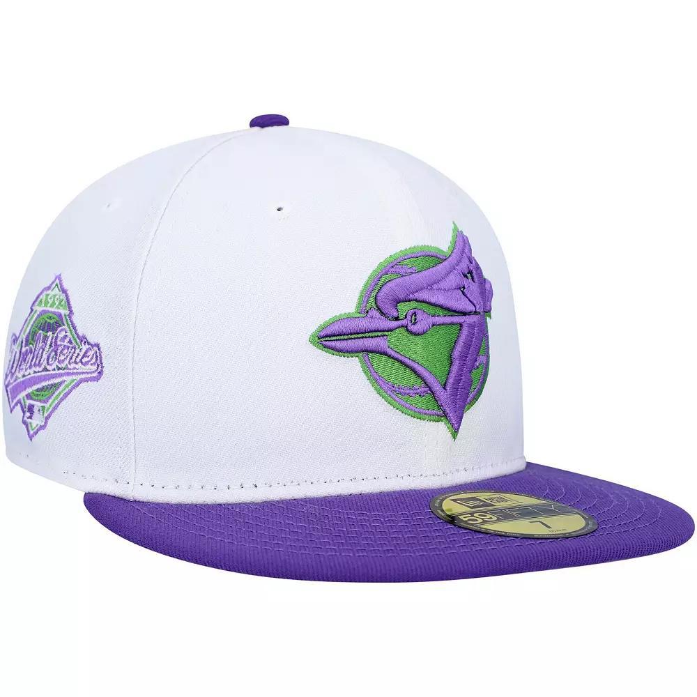 Men's New Era White Toronto Blue Jays 1993 World Series Side Patch 59FIFTY Fitted Hat, Size: 7 5/8, Jay White Product Image