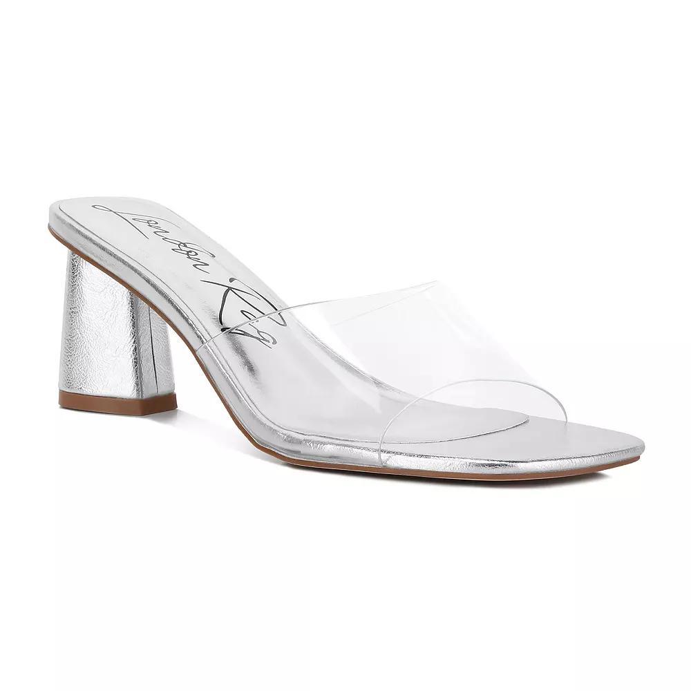London Rag Clear Flirt Women's Clear Strap Heeled Sandals, Size: 6, Pink Product Image