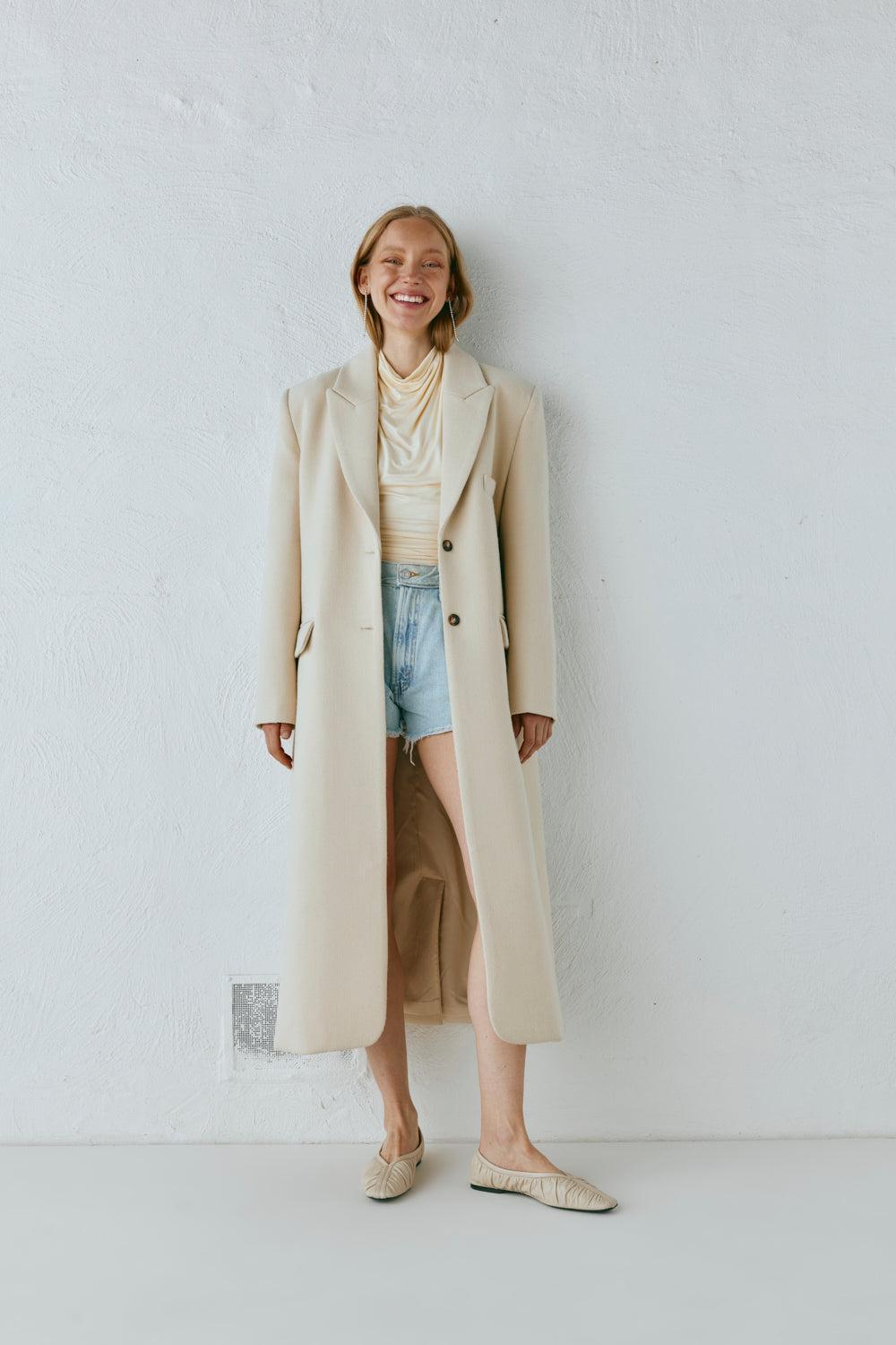 Dua Trench Coat Cream Product Image