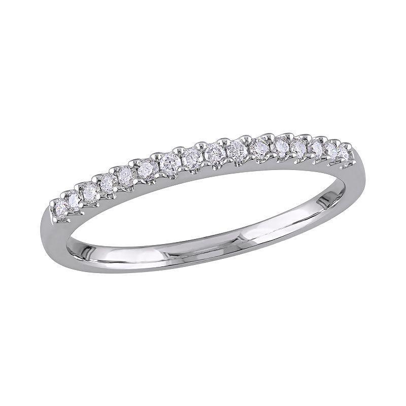 Stella Grace Sterling Silver 1/8 ct. Diamond Ring, Women's, Size: 9 Product Image