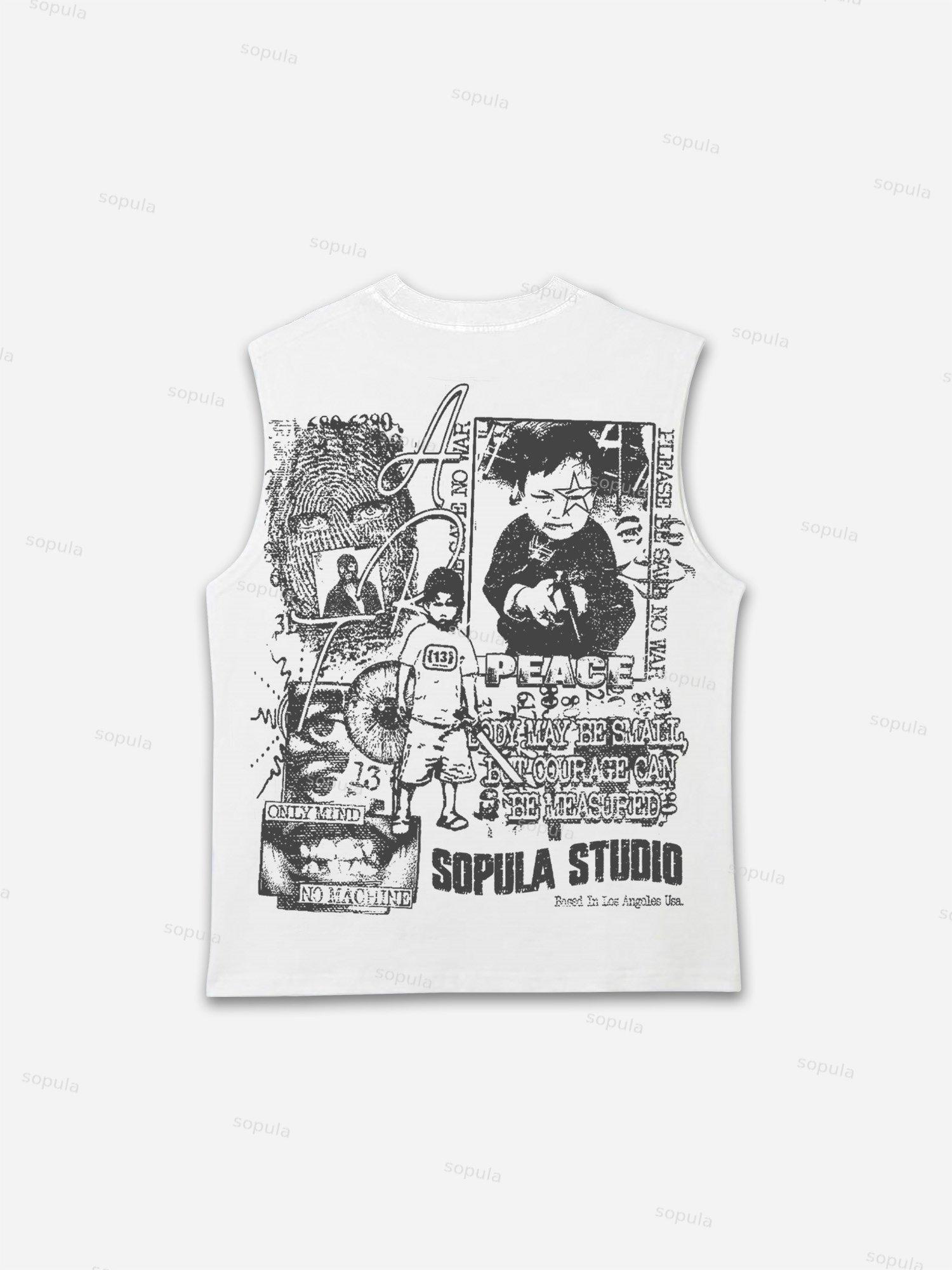 Peace Courage Can Be Measured Graphic Tank Top Product Image