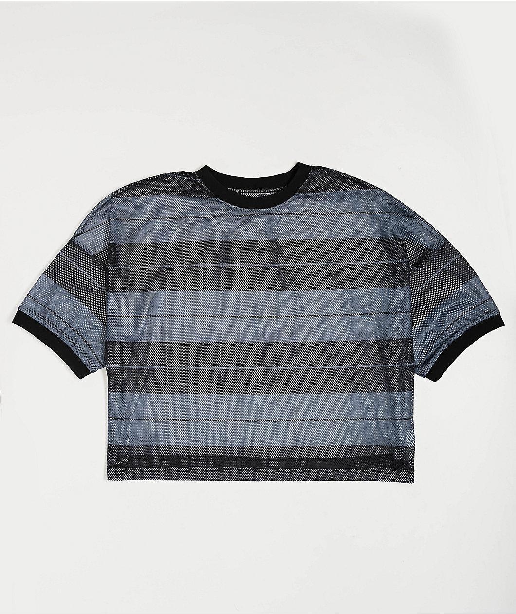 FB County Charlie Brown Black Boxy Crop Football Jersey Product Image
