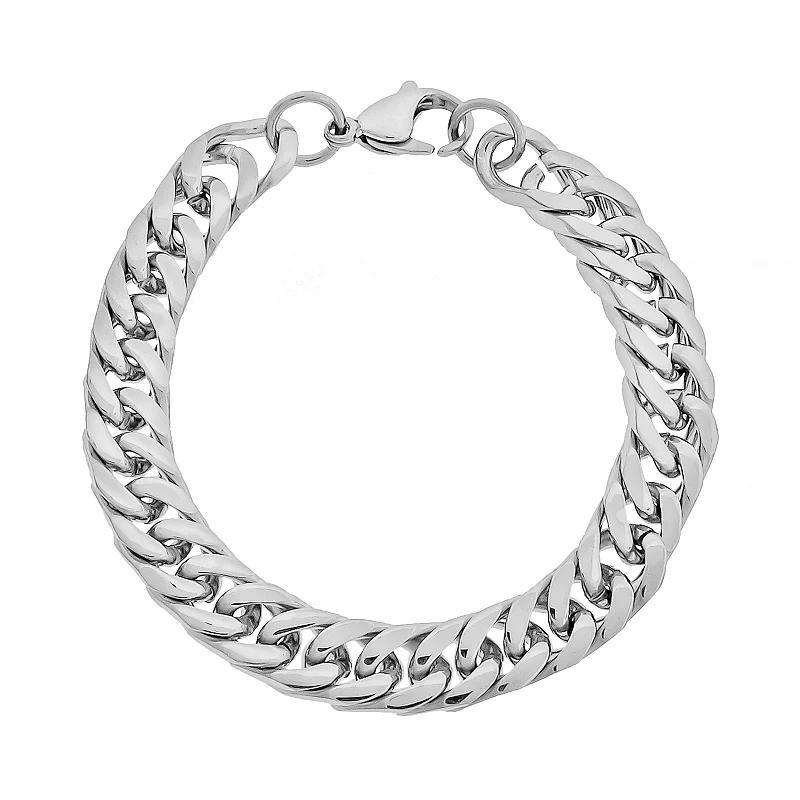 LYNX Stainless Steel Curb Chain Bracelet - Men, Men's, Size: 9, Multicolor Product Image