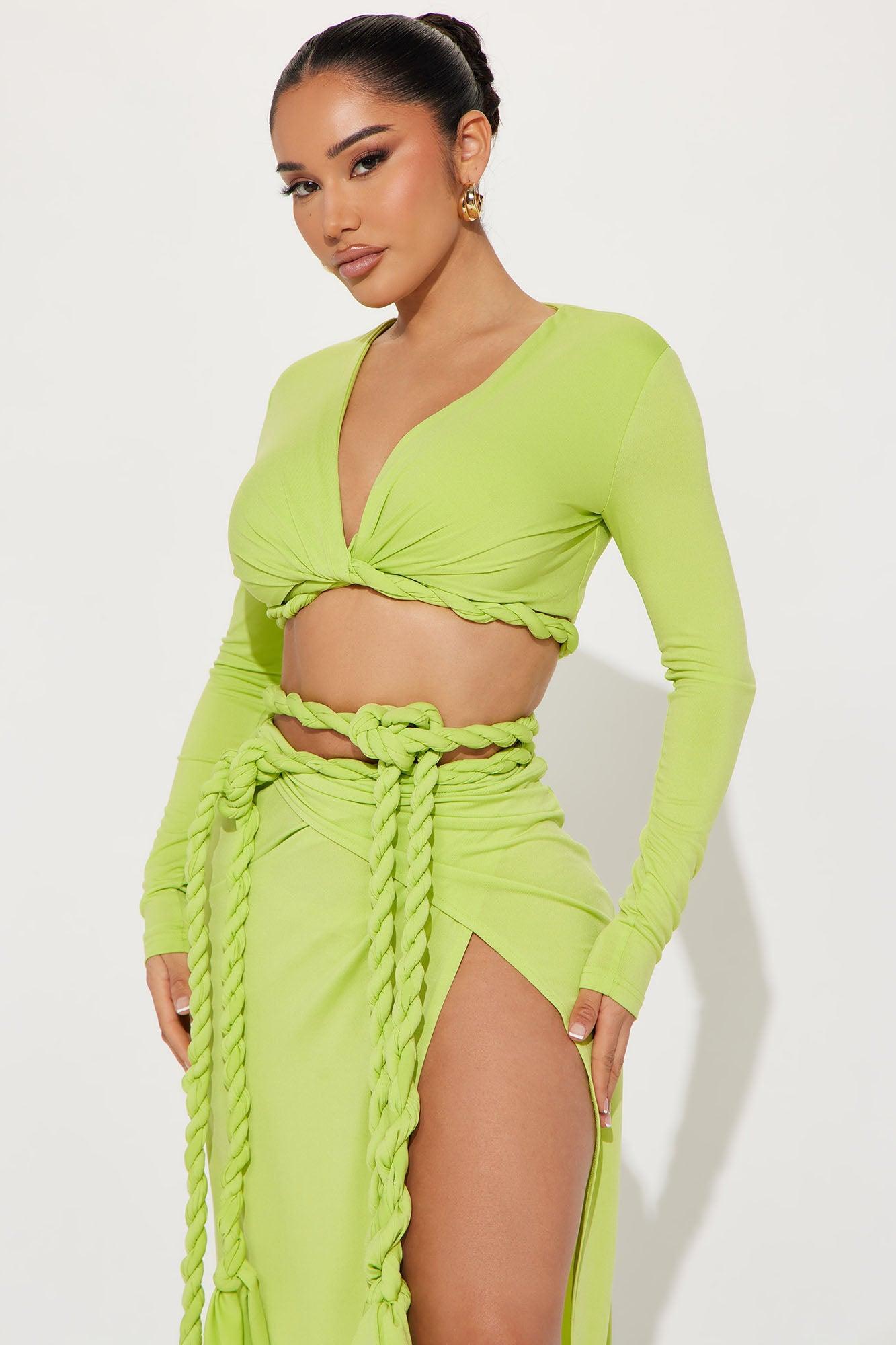 Reina Rope Skirt Set - Lime Product Image