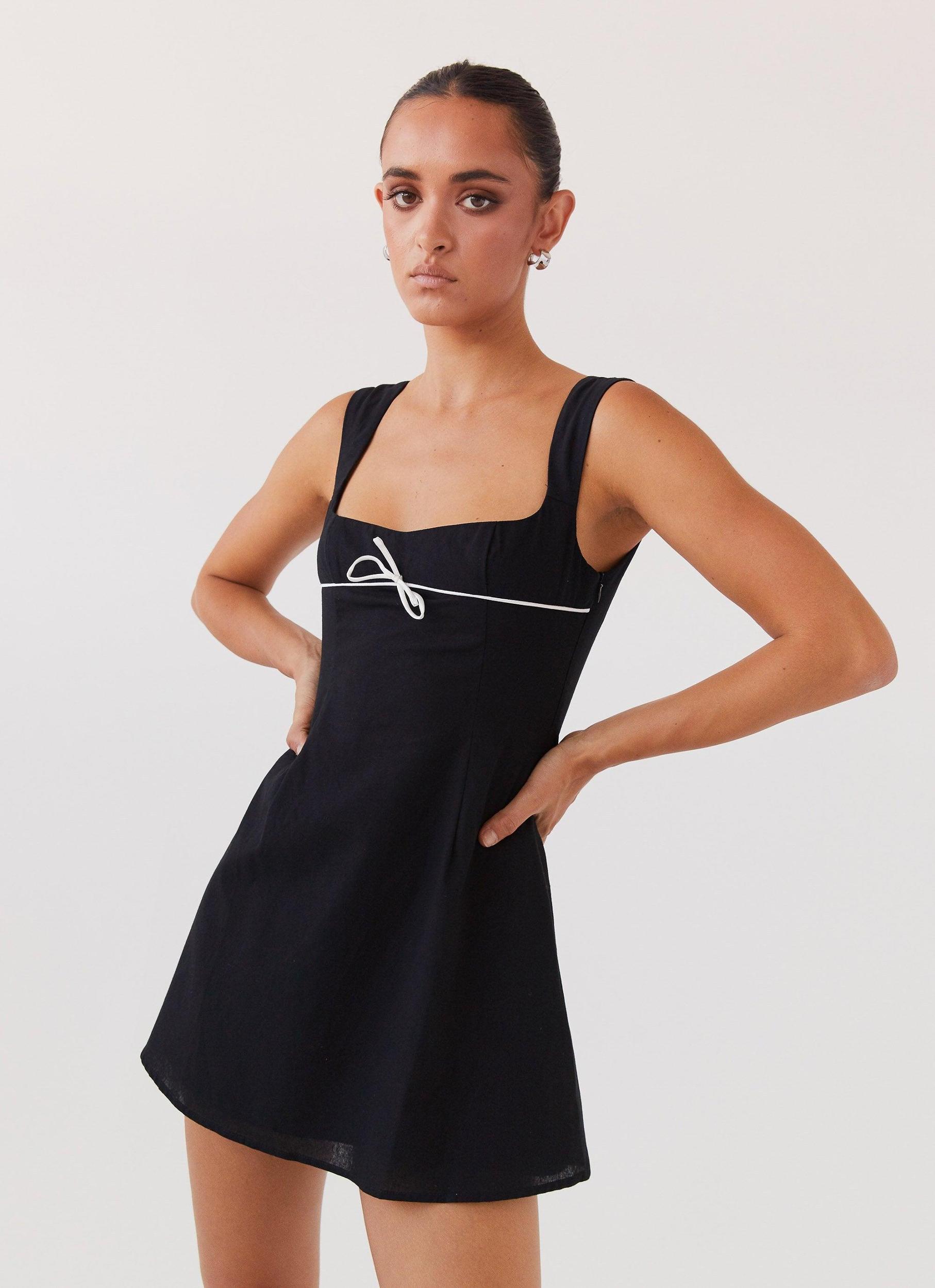 Cadence Mini Dress - Black Product Image