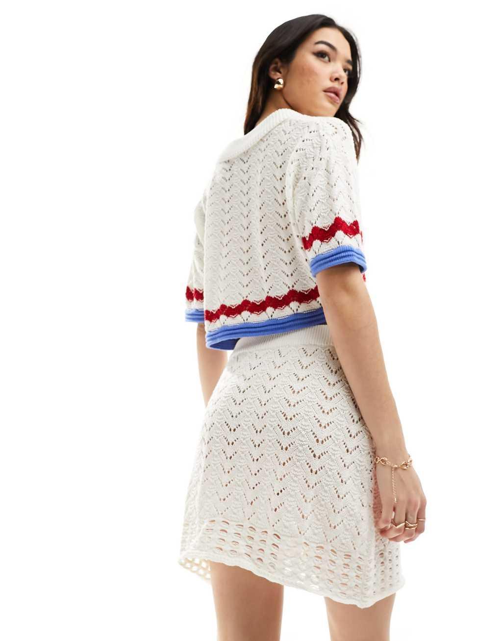 ASOS DESIGN knit a line mini skirt Product Image