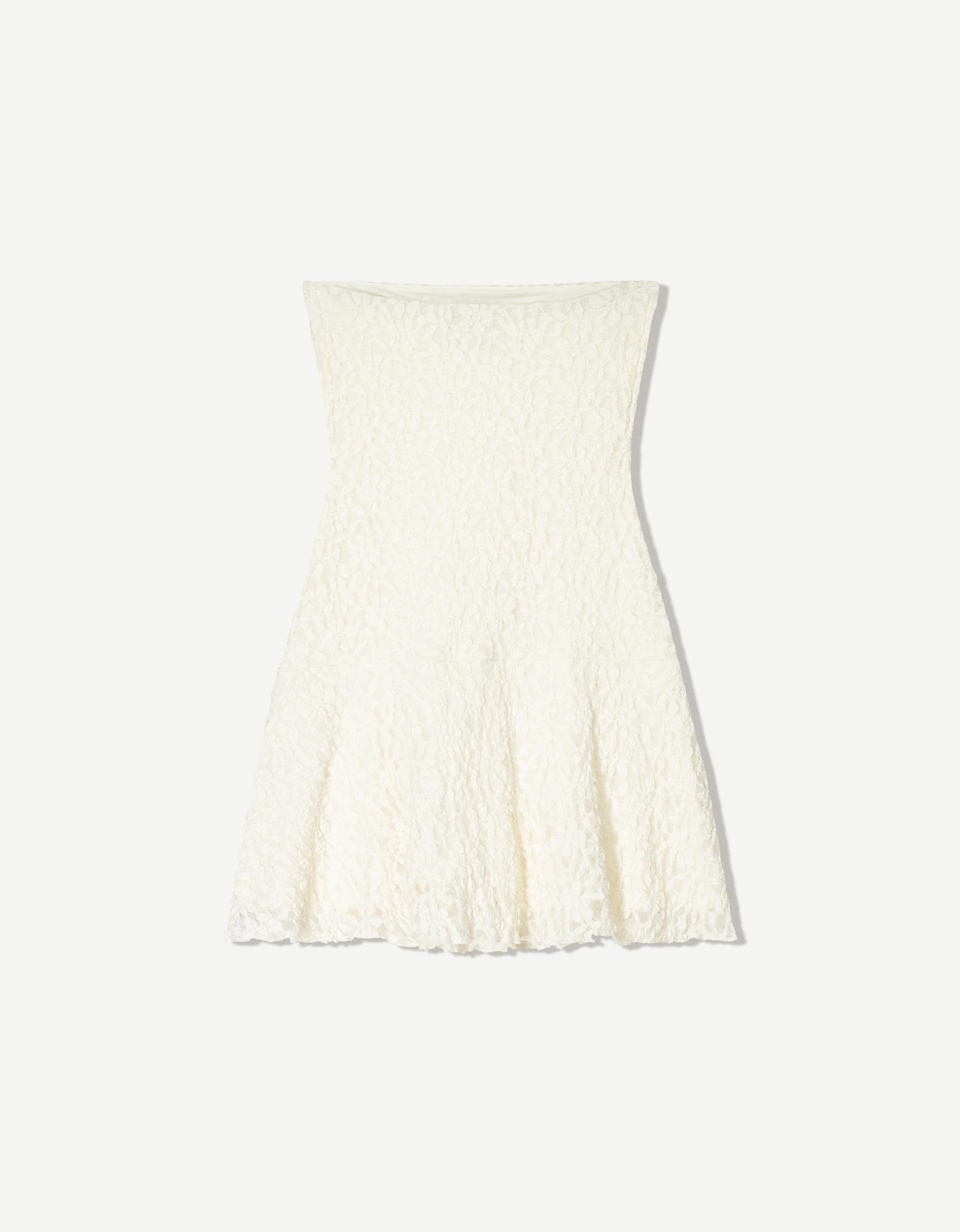 Lace bandeau mini dress Product Image
