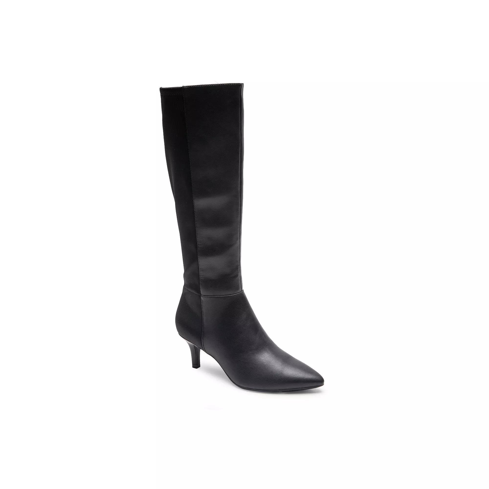 Aerosoles Epic2 Women's Stretch Knee-High Boots, Size: 9.5, Black Pu Product Image