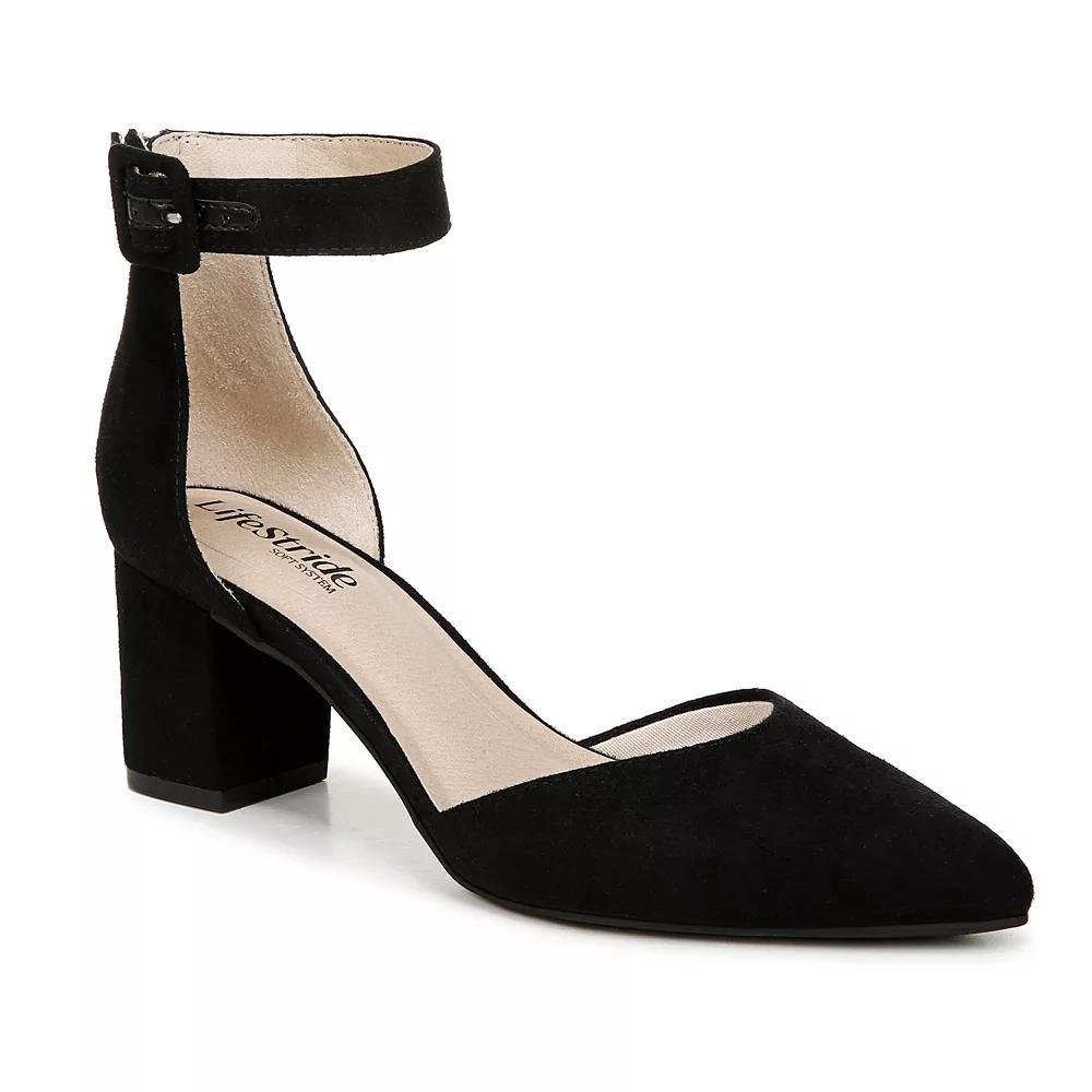 LifeStride Admire Women's Ankle Strap Pumps, Size: 5, Black Fabric Product Image