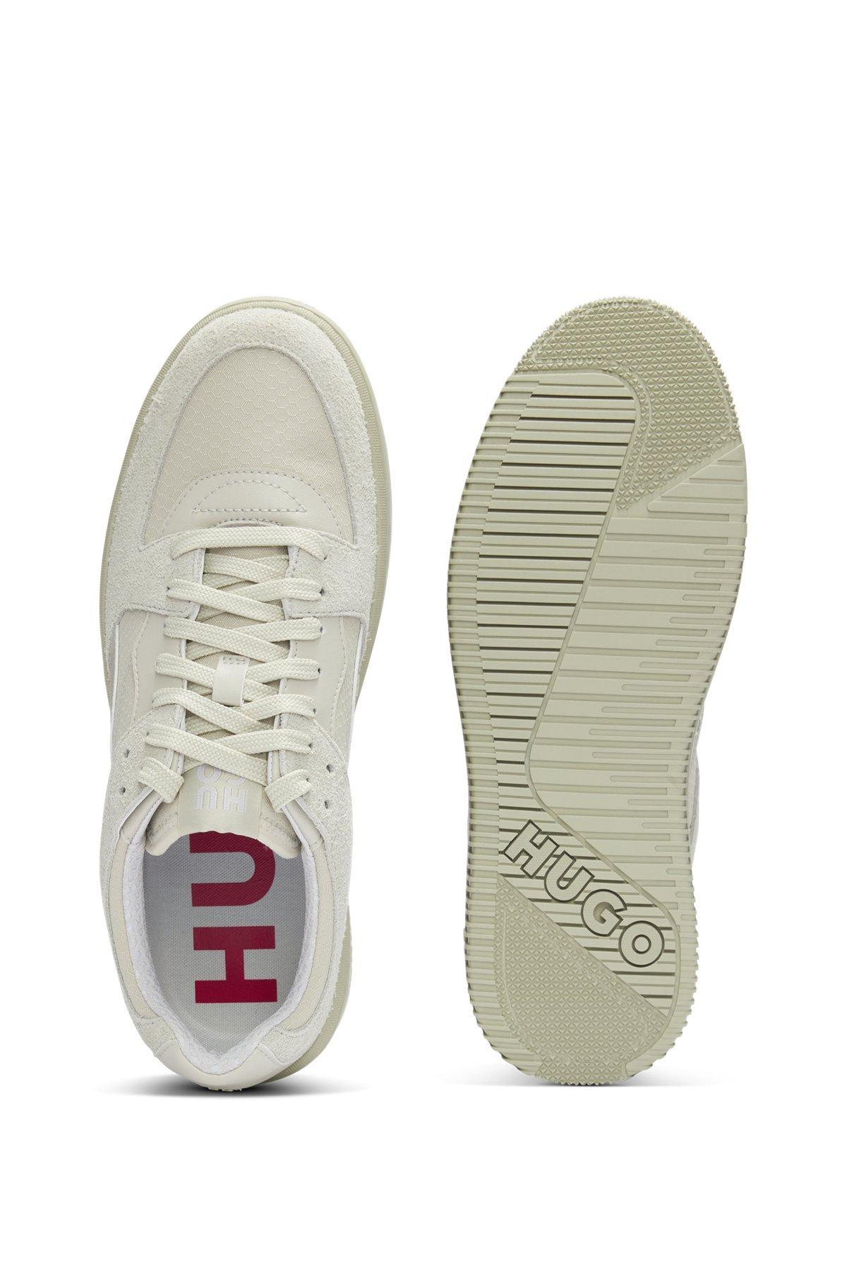 Mixed-material trainers with suede and honeycomb ripstop Product Image