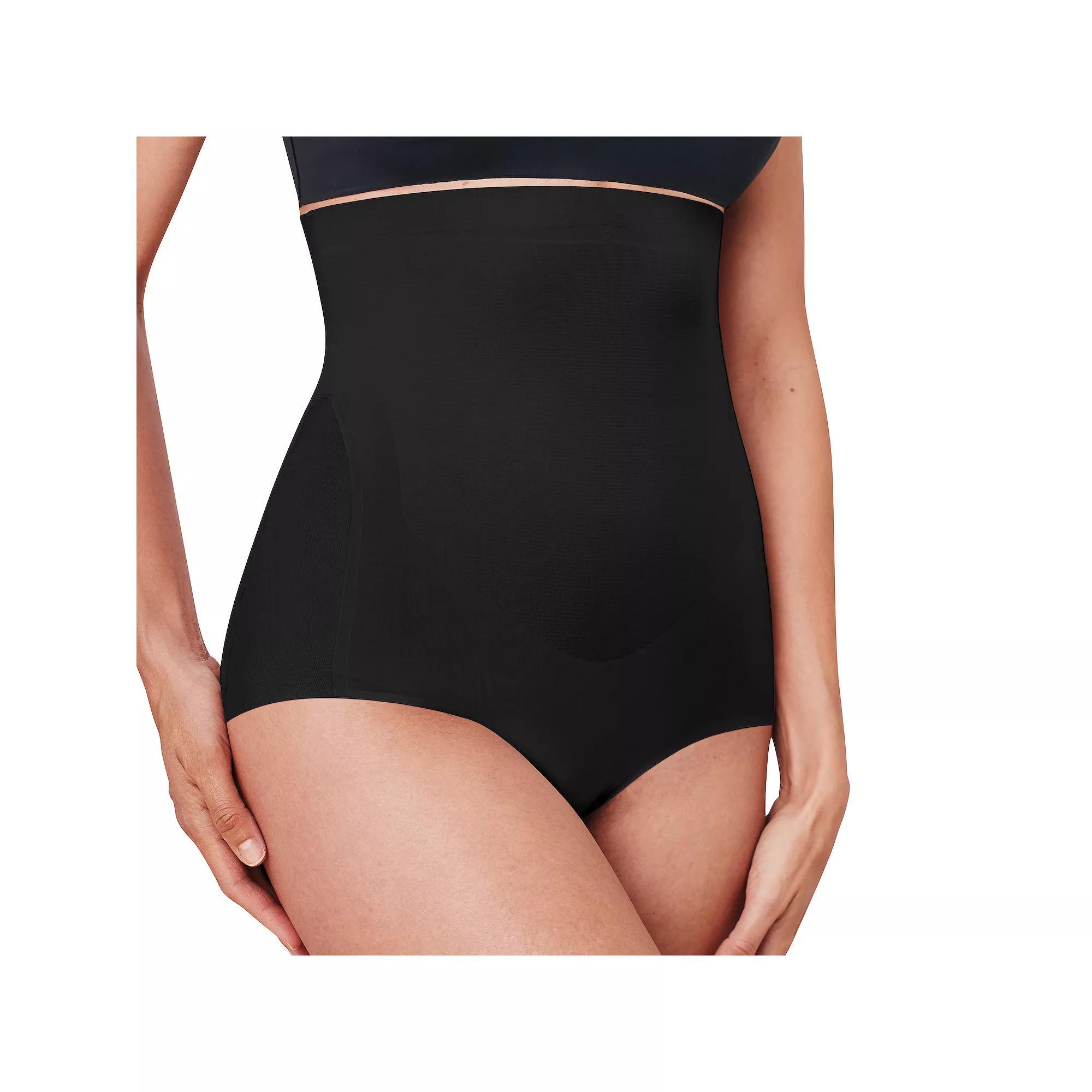 Women's Bali® EasyLite® Firm Control High-Waisted Brief Shapewear DFS062, Size: Small, Black Product Image