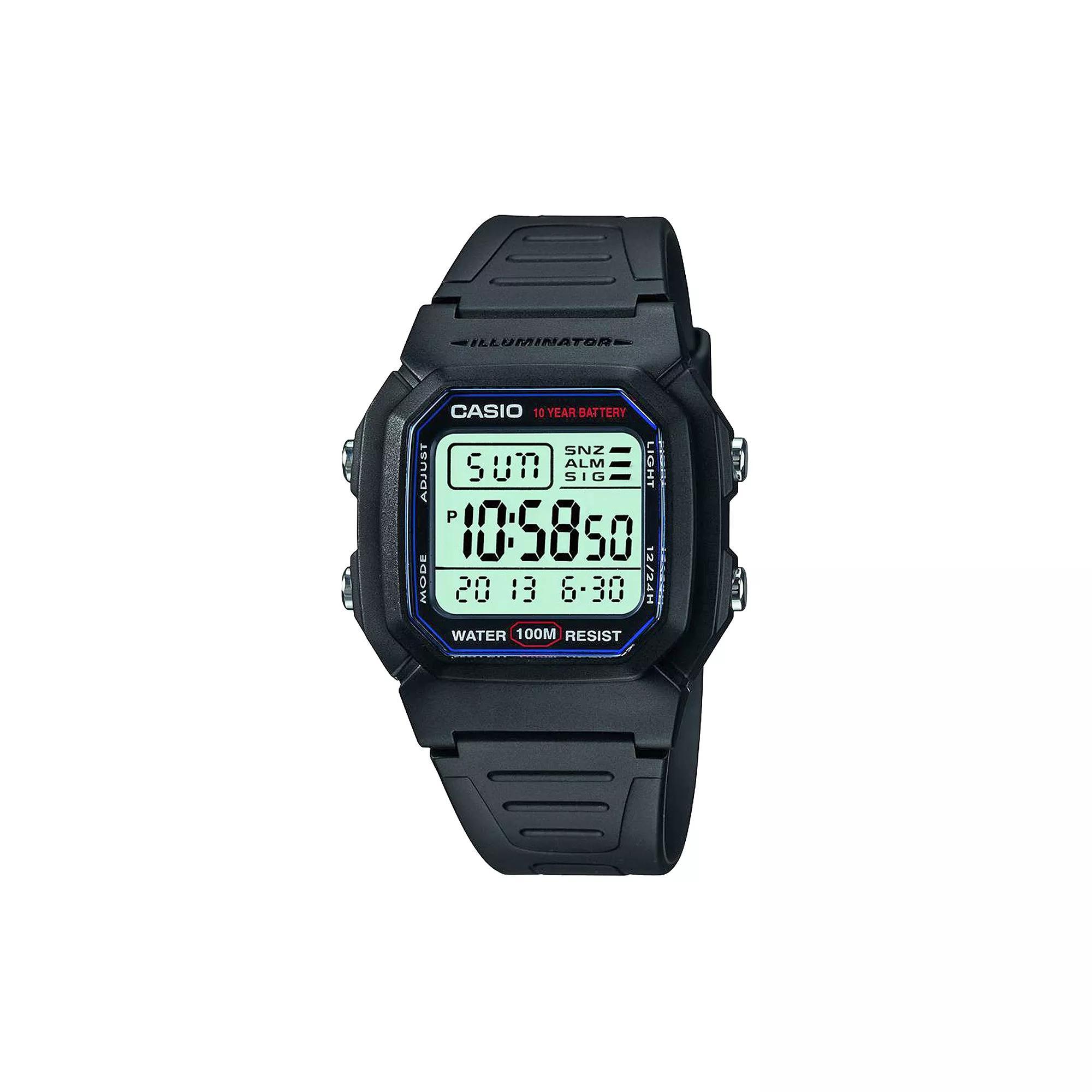 Casio Mens Classic Digital Chronograph Watch - W800H-1AV, Black Product Image