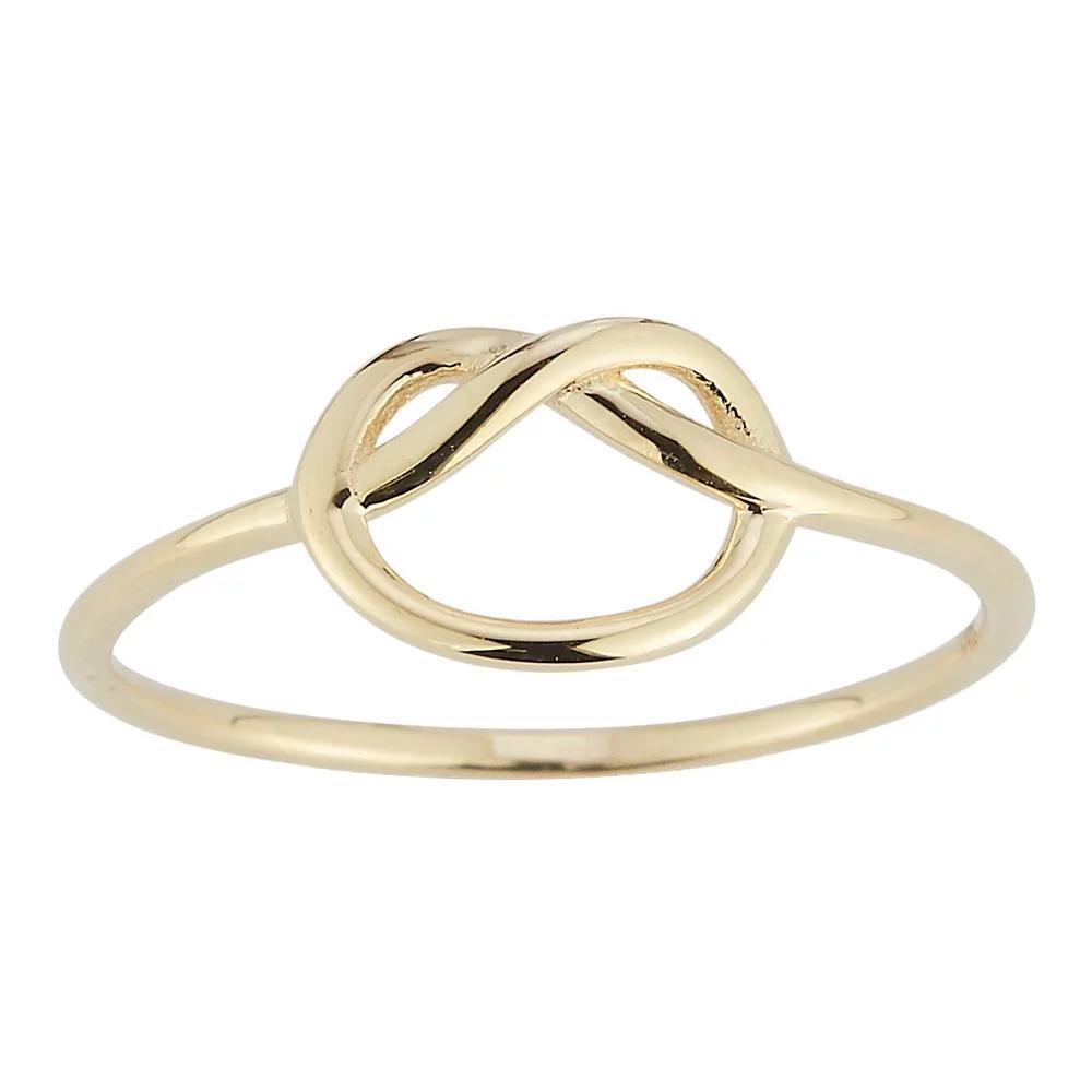 LUMINOR GOLD 14k Gold Knot Stackable Ring, Women's, Size: 6, Yellow Product Image
