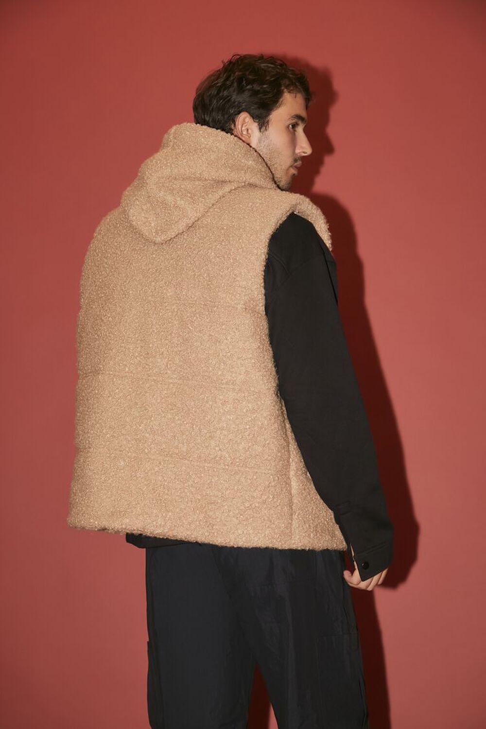 Hooded Faux Shearling Vest | Forever 21 Product Image
