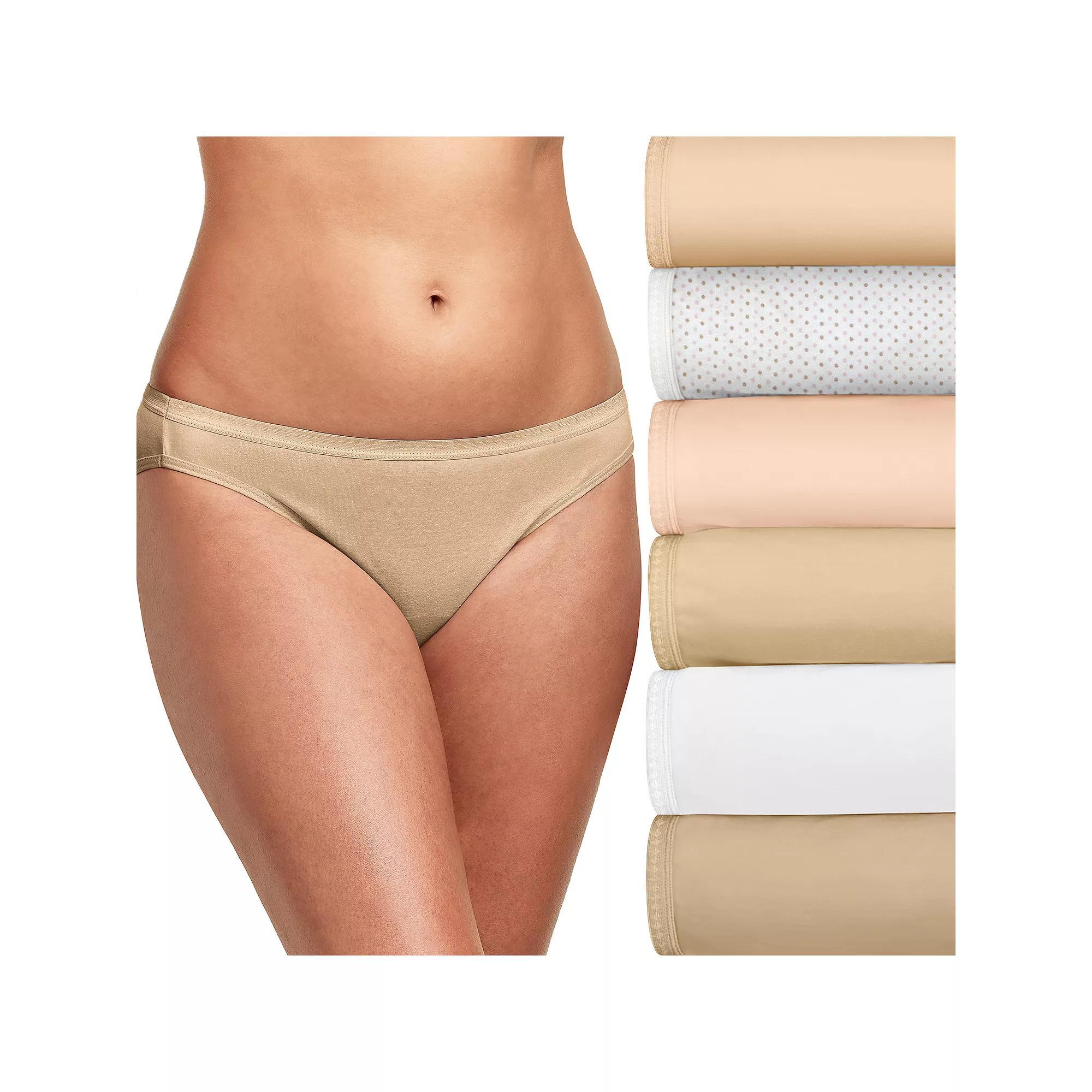 Hanes Ultimate Womens Breathable Cotton Bikini Underwear 6-Pack 42H6CC Product Image