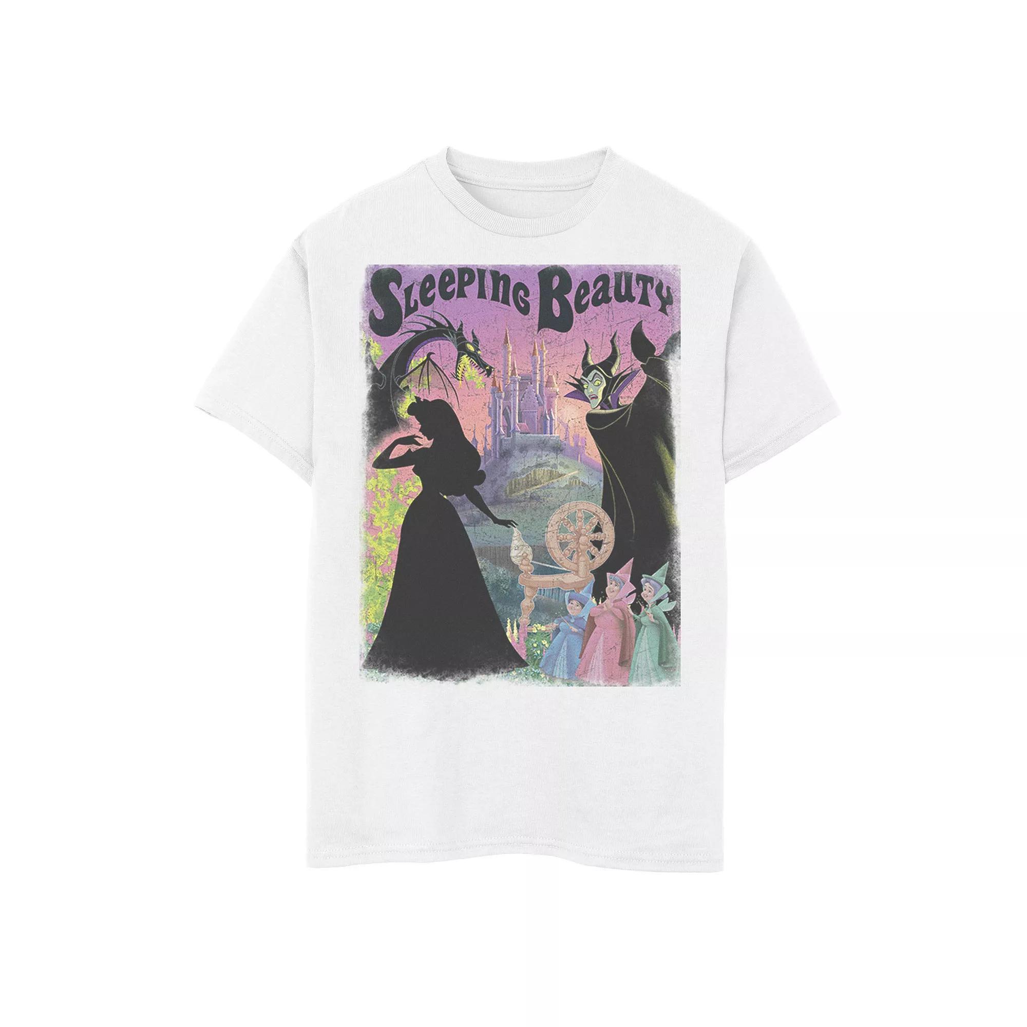 Disneys Sleeping Beauty Aurora Maleficent Mens Poster Tee, Boys Product Image