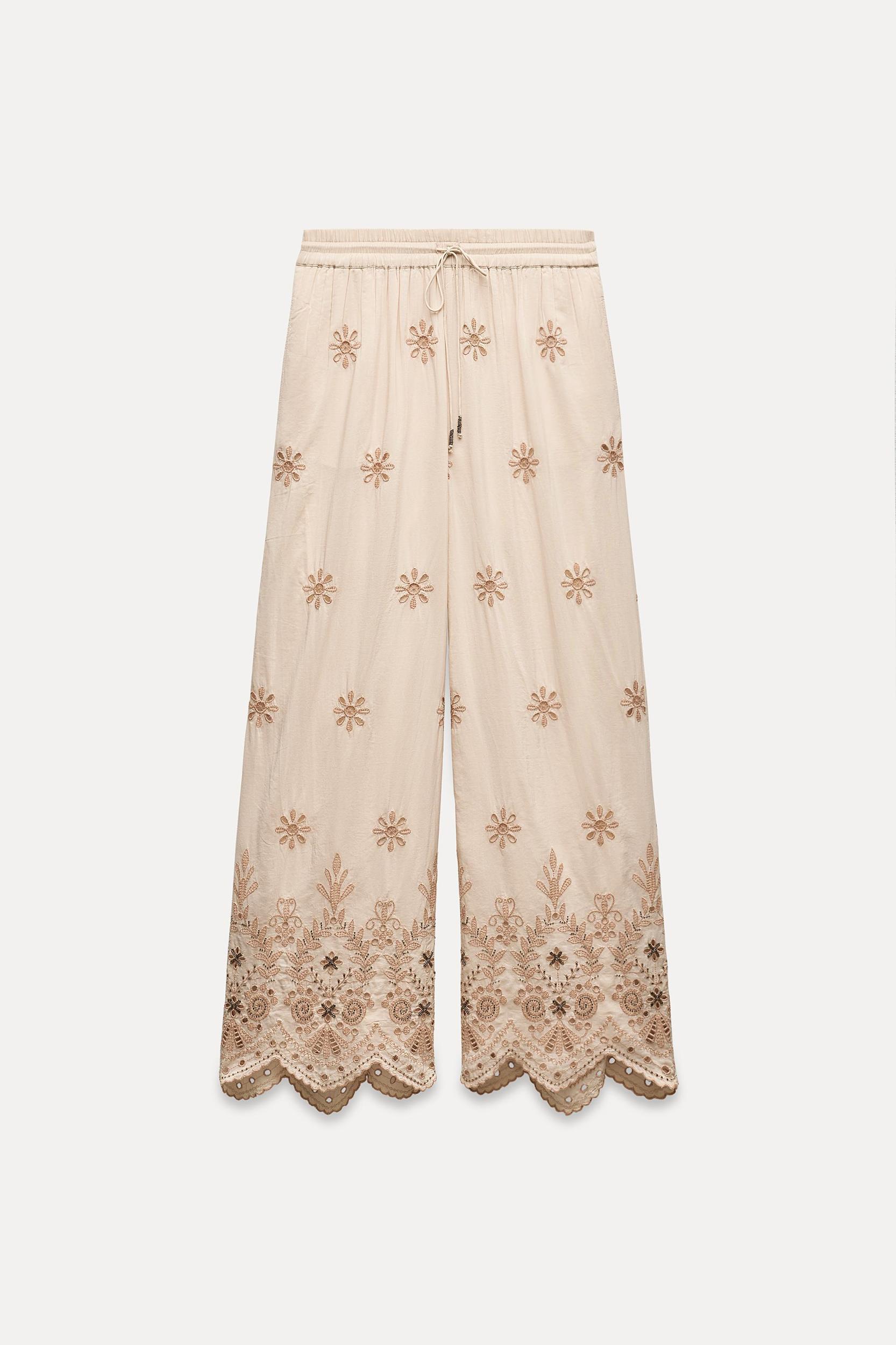 EMBROIDERED PANTS ZW COLLECTION Product Image