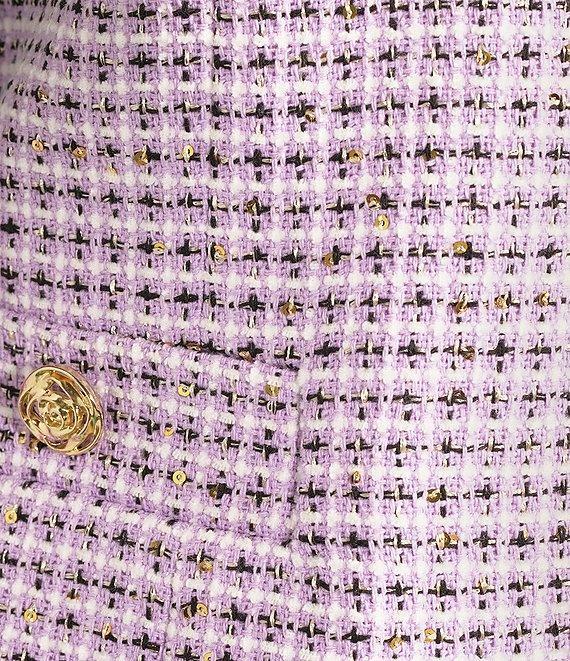 Kasper Petite Size Tweed Open Front 3/4 Sleeve Jacket Product Image
