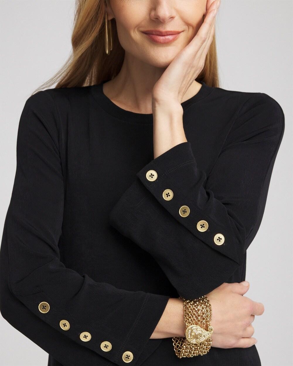 Travelers™ Button Bell Sleeve Top Product Image