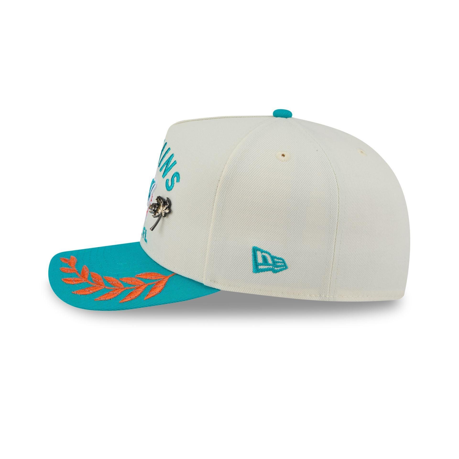 Miami Dolphins 2025 Draft Chrome White 59FIFTY A-Frame Fitted Hat Male Product Image