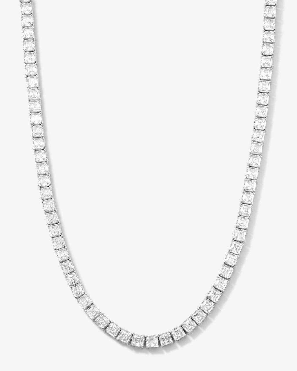 Lil Queen's Tennis Necklace 16" - Silver|White Diamondettes Product Image