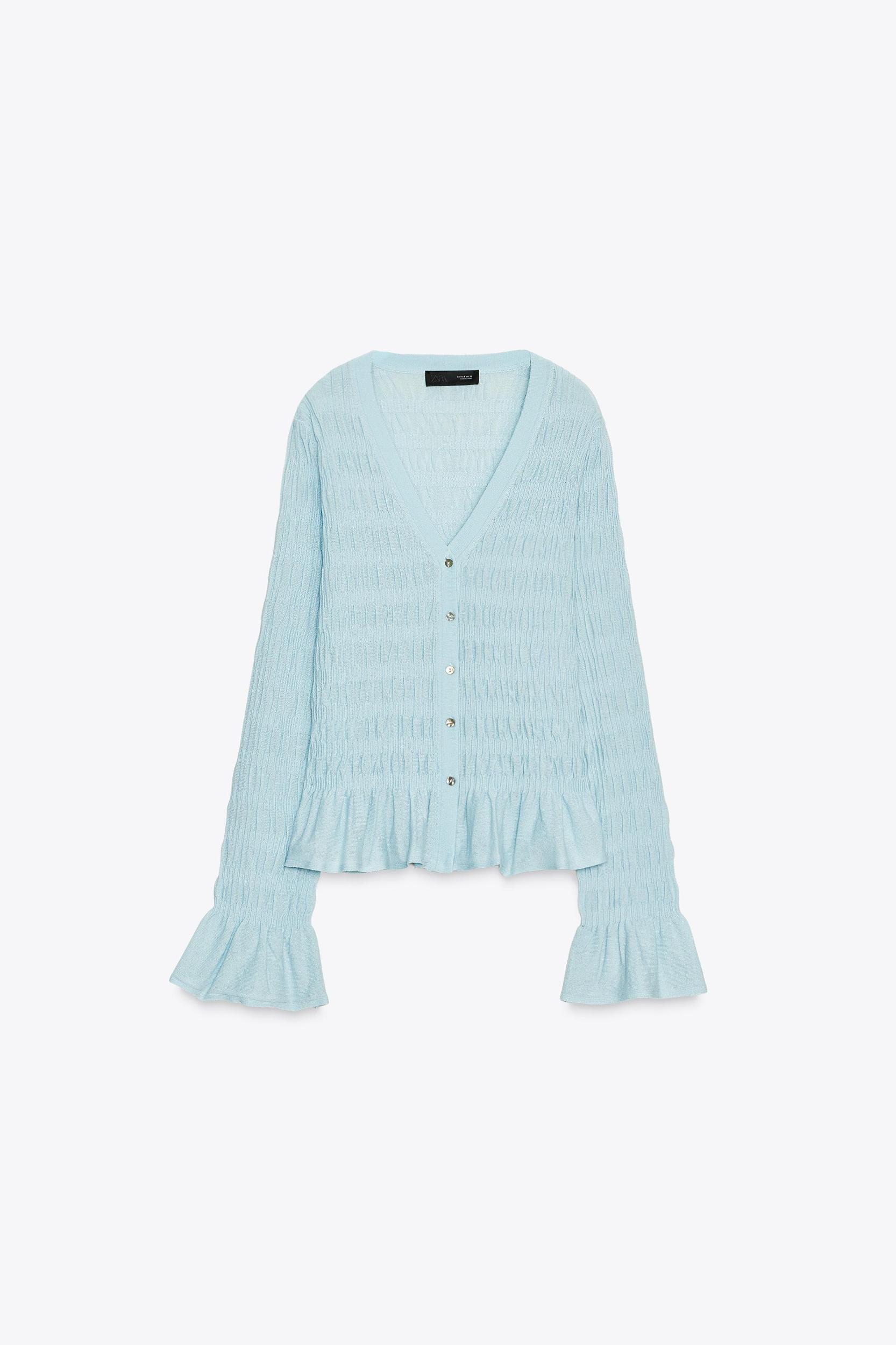 GATHERED KNIT CARDIGAN Product Image