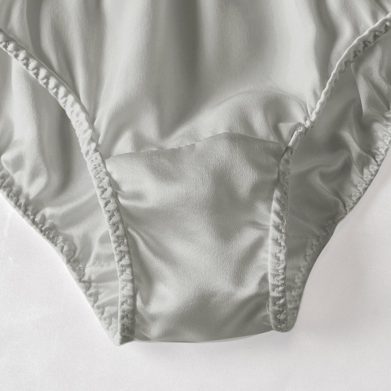 Sample Pure Silk French Cut Size M/L | Silver Grey | Mulberry Silk Pantie Product Image