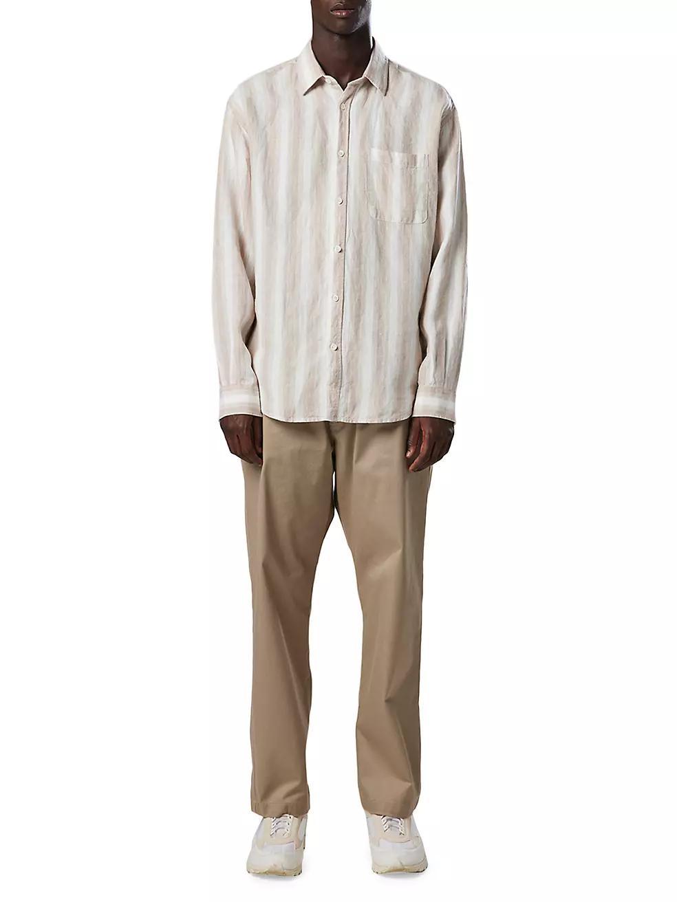 Deon Striped Button-Front Shirt Product Image
