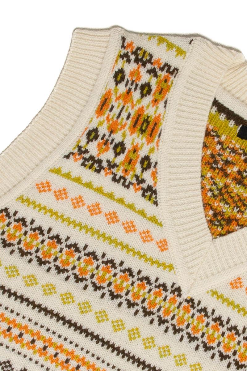 Ivory Fair Isle Sweater Vest Product Image