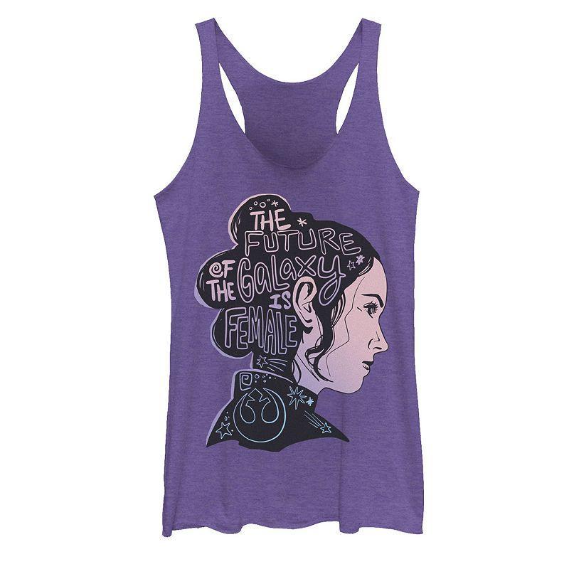 Juniors' Star Wars Rey The Future Of The Galaxy Is Female Graphic Tank Top, Girl's, Size: XS, Black Grey Product Image