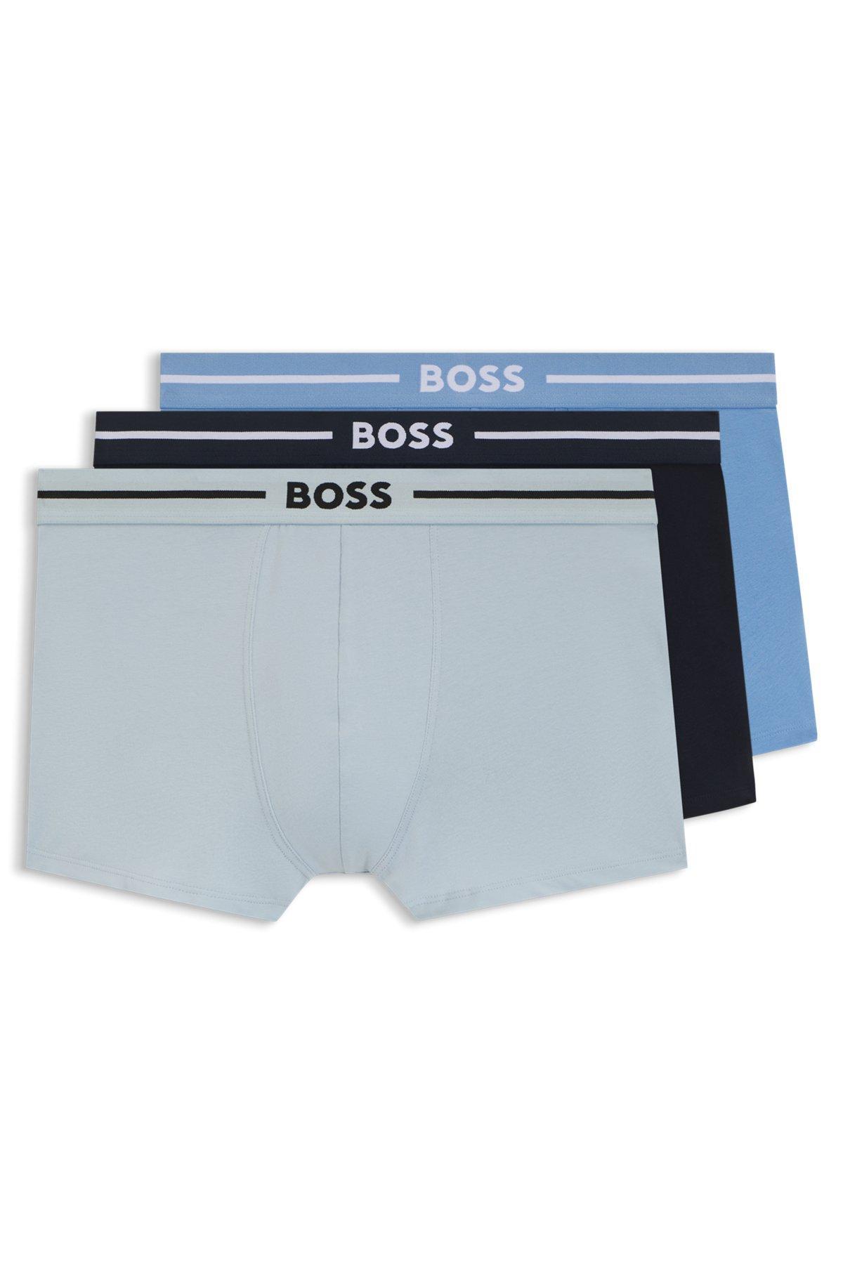 Three-pack of stretch-cotton trunks with logo waistbands Product Image