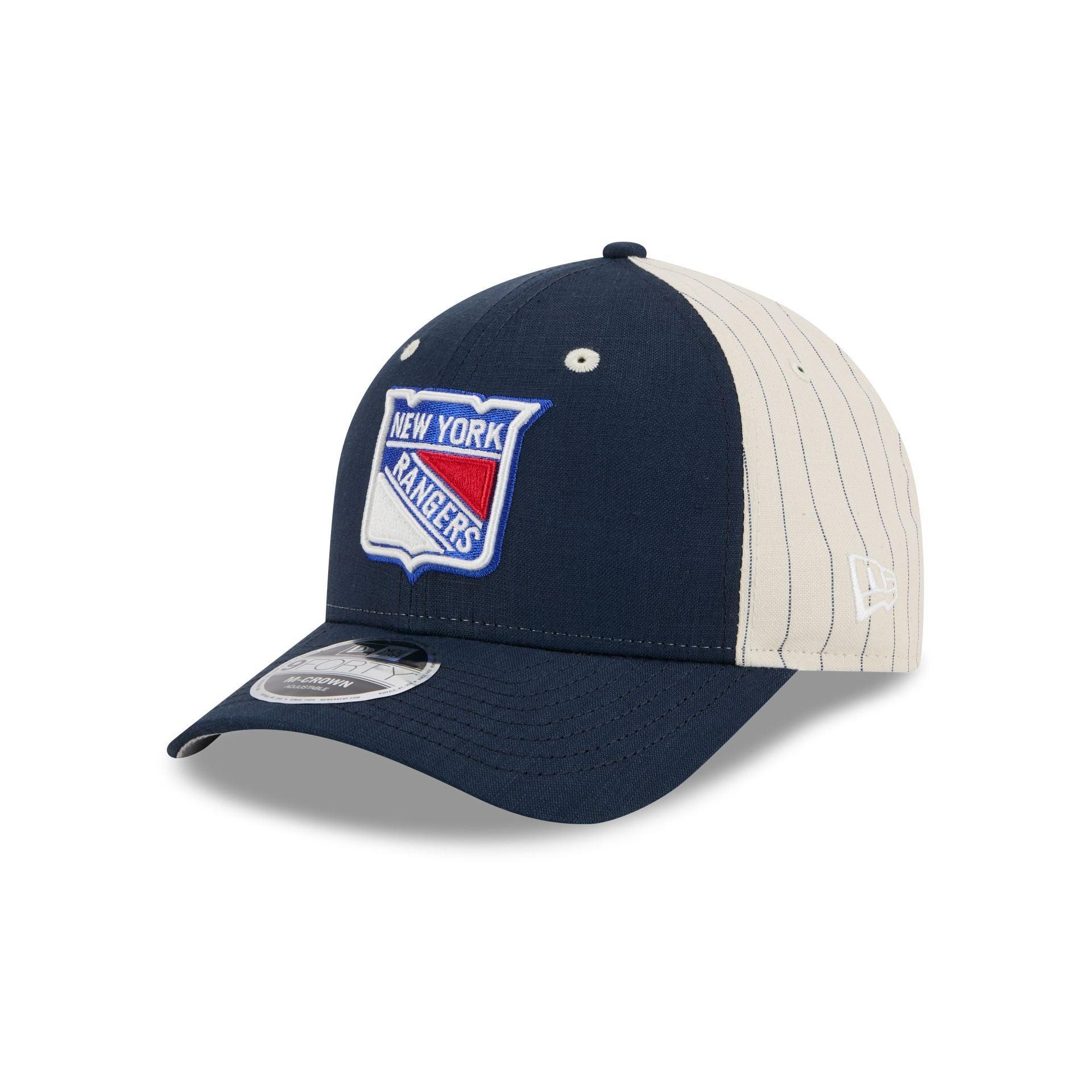 New York Rangers Linen 9FORTY M-Crown Snapback Hat Male Product Image