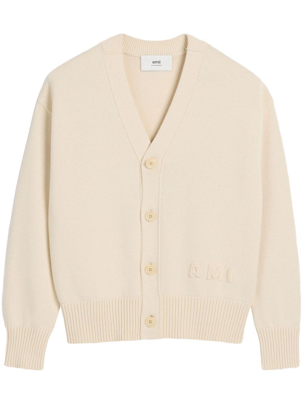 logo-embroidered cardigan Product Image